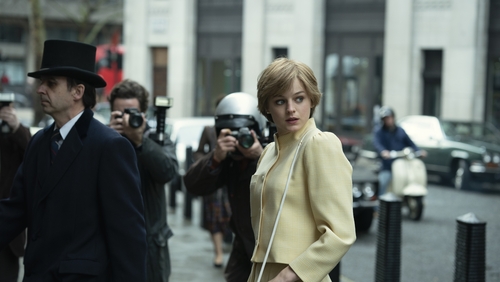 Emma Corrin as Princess Diana in the fourth season of The Crown, which is back on screens on November 15