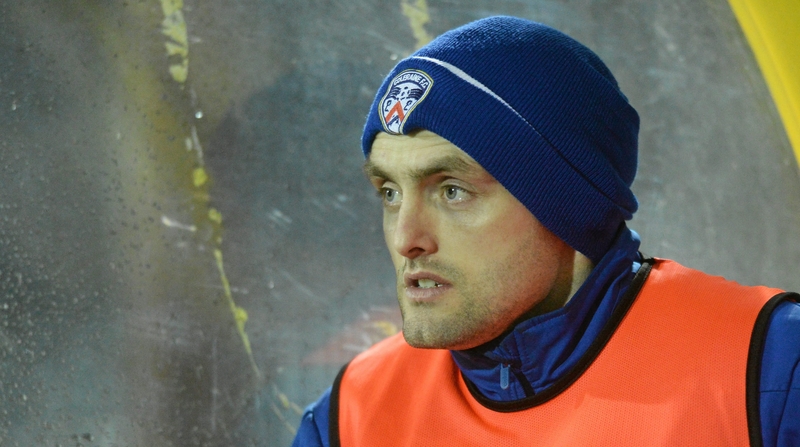 Eoin Bradley with Coleraine in 2014 during the Setanta Cup