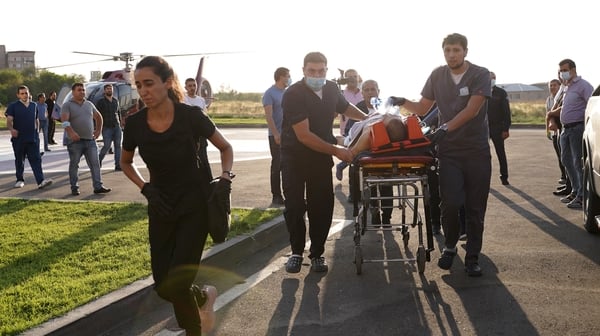 An Armenian soldier who was allegedly wounded during military clashes with Azerbaijan
