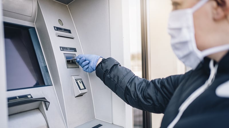 ATM transactions in August were 39% below the same month last year, new Central Bank figures show