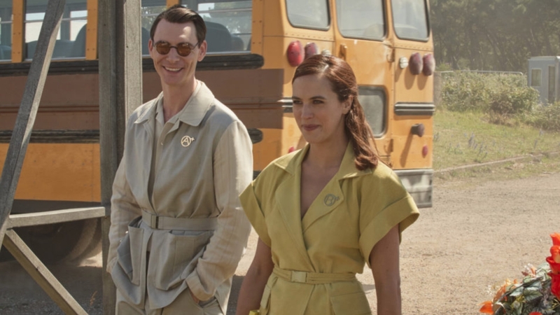 Harry Lloyd and Jessica Brown Findlay in Brave New World