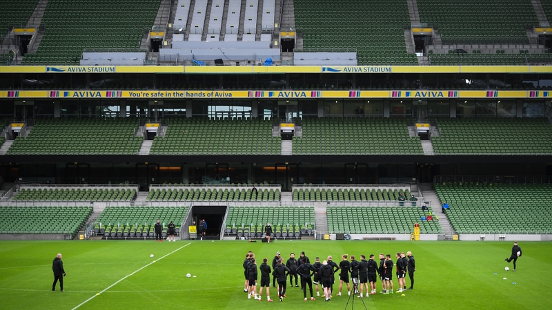 Dundalk trained at the Lansdowne Road venue on Wednesday