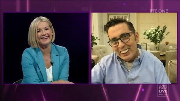 Christy Dignam speaking to Claire Byrne