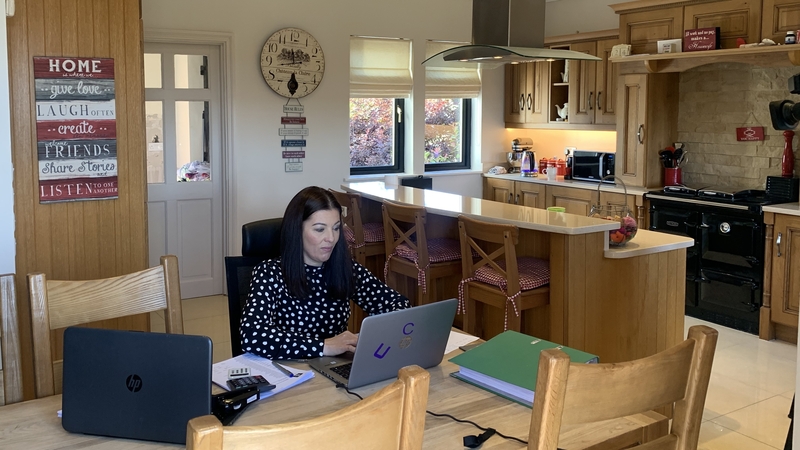 Clare Nolan working from home