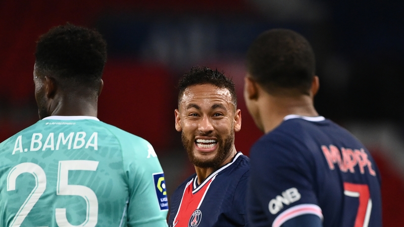 Neymar scored twice for the French champions