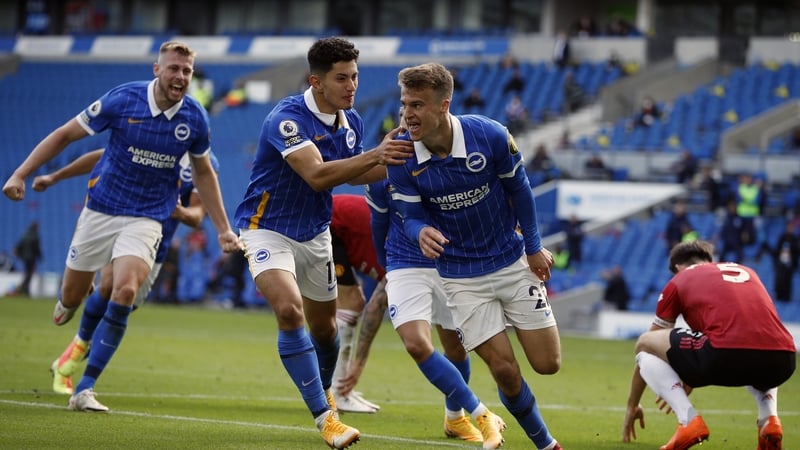 Brighton and Hove Albion's Solly March found the net against United last weekend