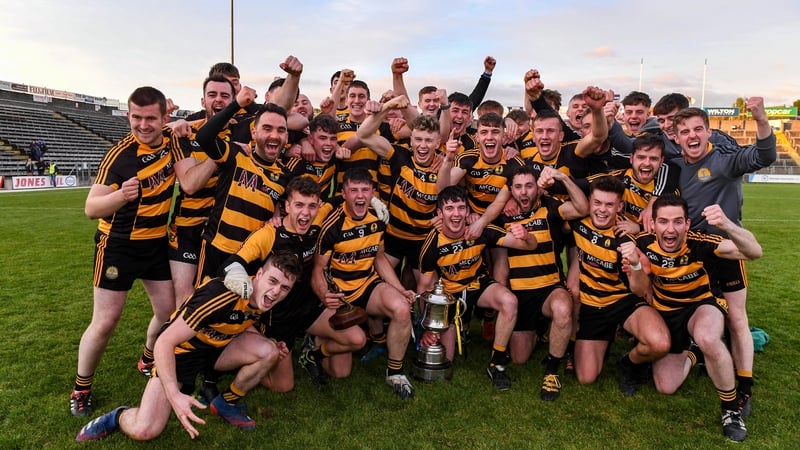 Crosserlough players celebrate after their replay win over Kingscourt