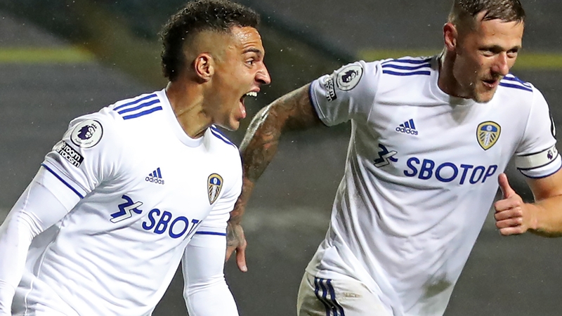 Rodrigo (left) scored Leeds' second-half equaliser