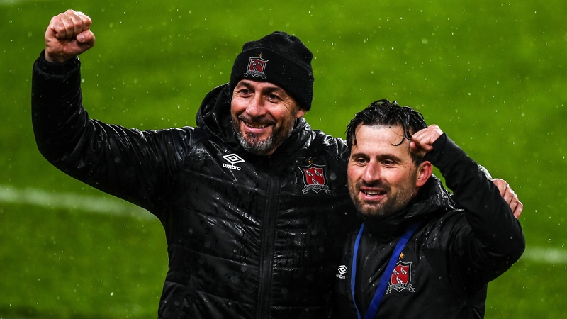 It's been a good week for Filippo Giovagnoli (L) and assistant coach Giuseppe Rossi