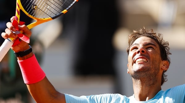 Rafael Nadal celebrates his win