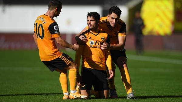 Pedro Neto celebrates the winning goal