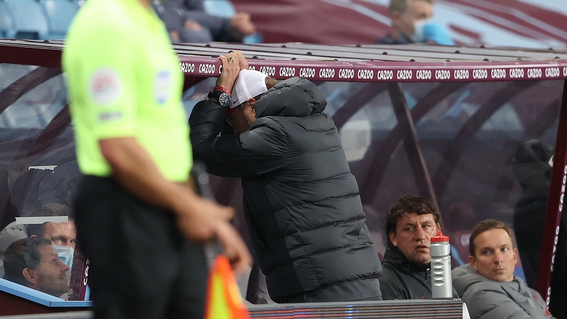 Klopp's frustration was evident at Villa Park