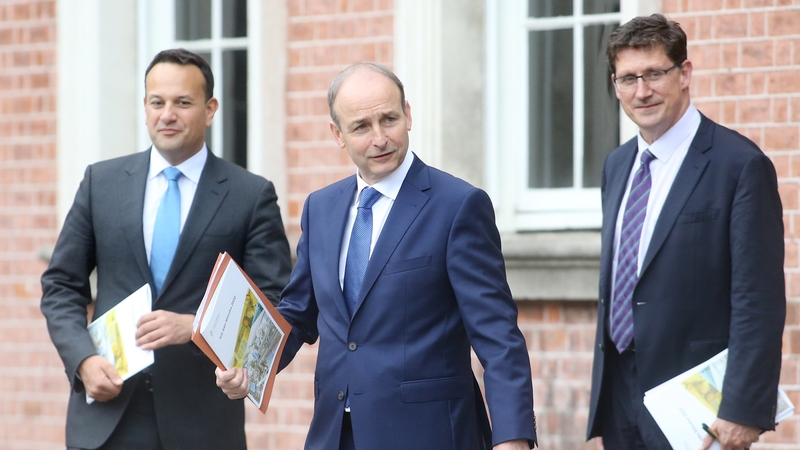 The three party leaders met to sign-off on the package