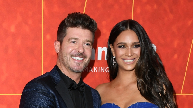 It's official - Robin Thicke and Love Geary are expanding their family.
