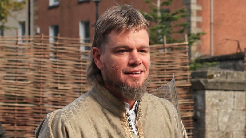 Matt Damon during filming of The Last Duel in Ireland in 2020