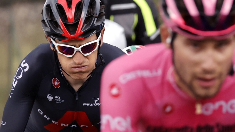 Geraint Thomas pedals through the pain on the third stage of the Giro d'Italia