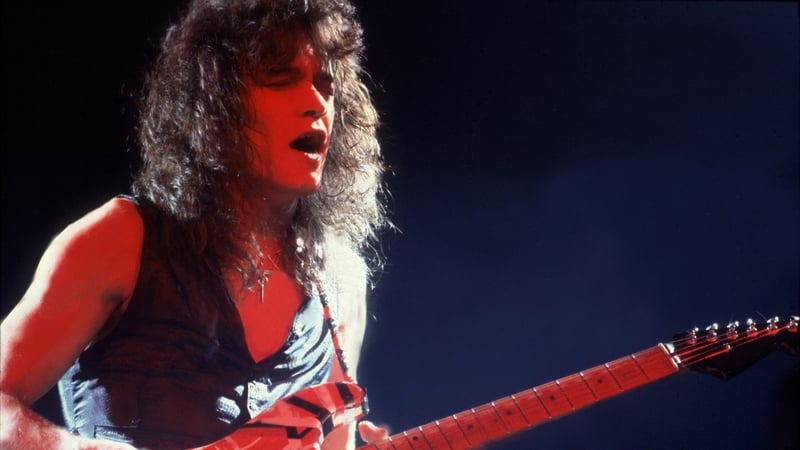Eddie Van Halen on stage in Chicago in 1979