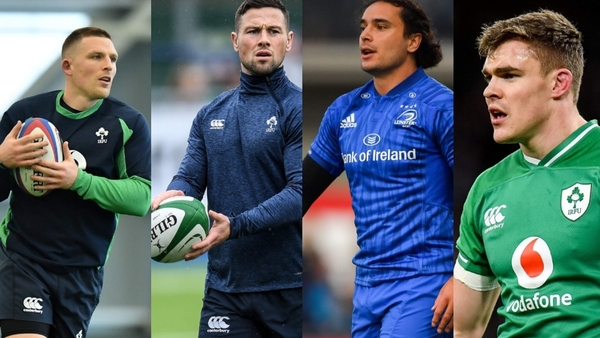 (L-R) Andrew Conway, John Cooney, James Lowe or Garry Ringrose will claim the men's prize