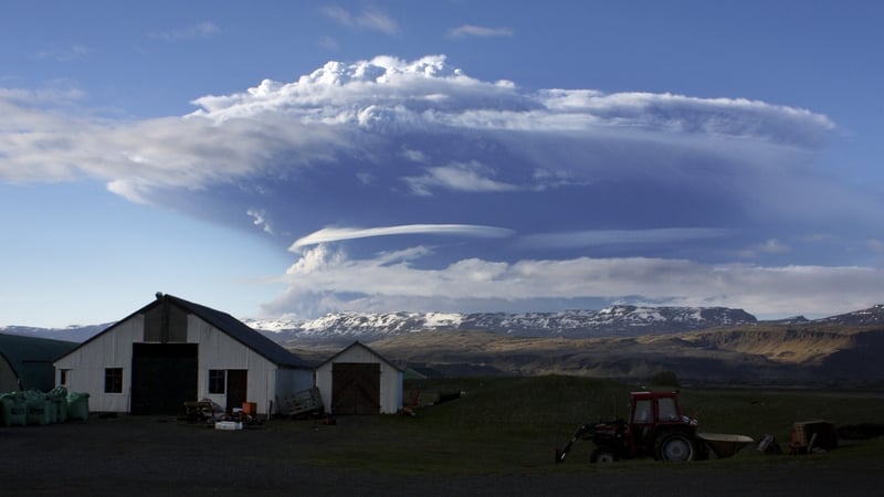 A cloud of smoke and ash is seen over the Grimsvoetn volcano on Iceland on May 21st 2011. Photo: Sigurlaug Linnet/AFP via Getty Images