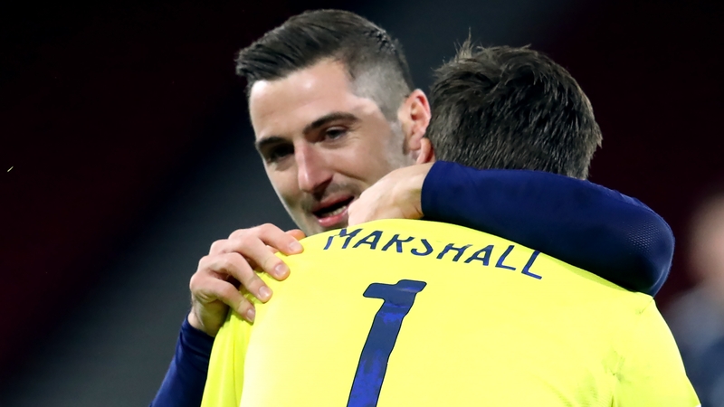Scotland heroes Kenny McClean and David Marshall celebrate