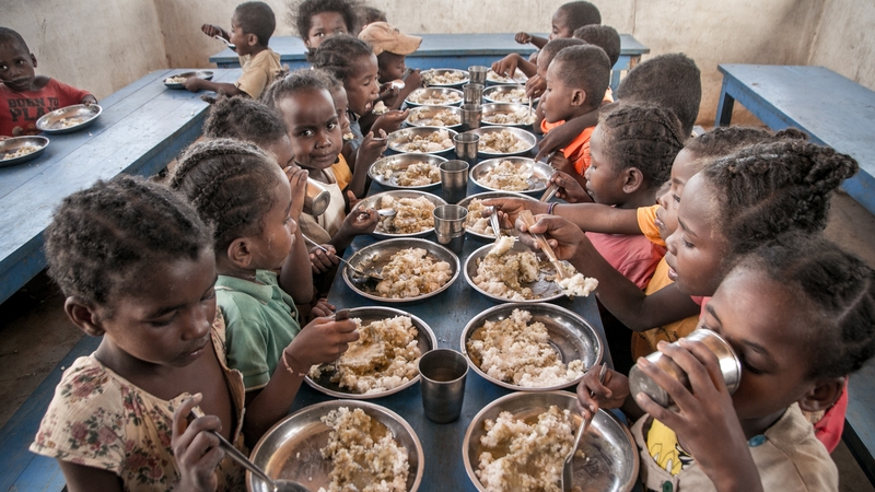 The WFP was honoured for 'its efforts to combat hunger', such as here in Madagascar
