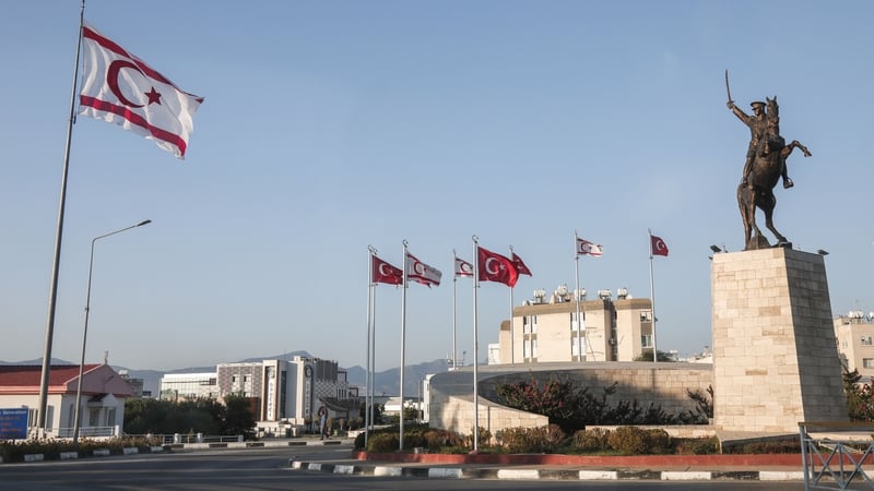 The National Sovereignty Monument in the northern part of Nicosia in the self-proclaimed Turkish Republic of Northern Cyprus