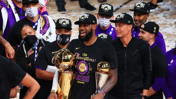 LeBron James got his hands on both the MVP trophy and Finals trophy