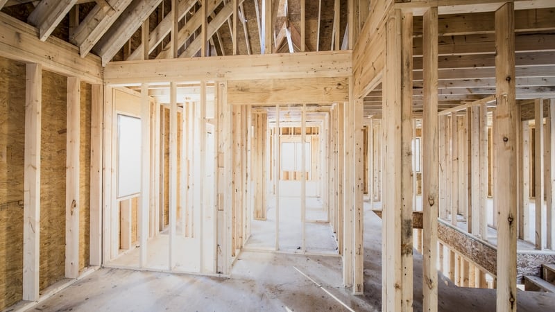 The number of commencement notices was 44% lower in the first three months of the year