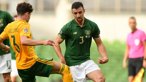 Enda Stevens in action during Ireland's goalless draw with Wales on Sunday