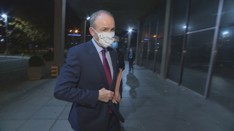 Taoiseach Micheál Martin arriving at RTÉ earlier