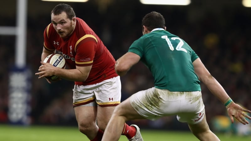 Ken Owens in action against Ireland