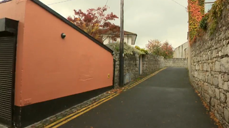 Baby Noleen's body was discovered in this laneway in Dún Laoghaire