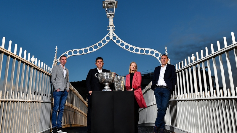 Ciarán Whelan (r) at the launch of RTÉ's Championship coverage
