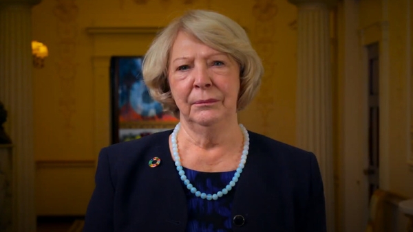 Watch: Sabina Higgins reads Say Not The Struggle Nought Availeth