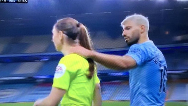Guardiola defends Aguero over contact with Sian Massey