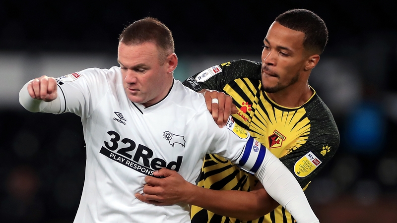 Rooney in action against Watford on Friday, one day after being visited at home by Josh Bardsley