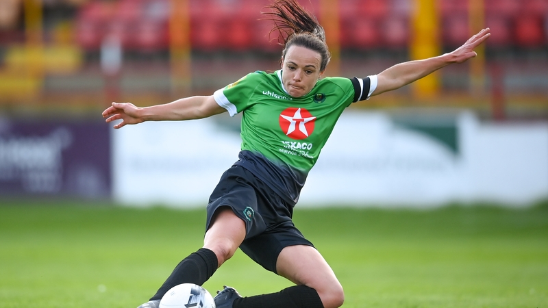 Aine O'Gorman was on target once again for Peamount United