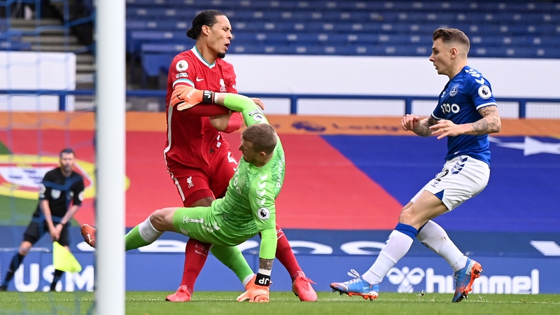 The moment Virgil Van Dijk's season was abruptly ended