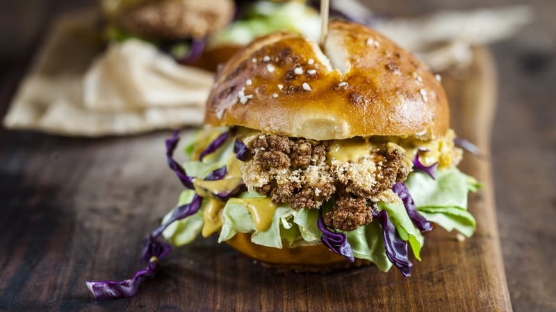 The draft text lists "steak", "sausage", "escalope", "burger" and "hamburger" as examples of banned words