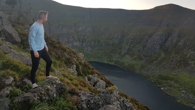 Paul Mc Guinness testing his clothing brand in the great outdooors.