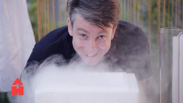 Dry ice ice baby in the Hub Lab