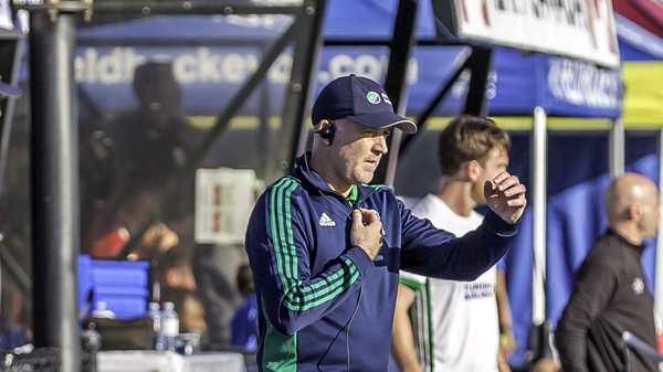 Tumilty pictured at last year's Olympic qualifier against Canada
