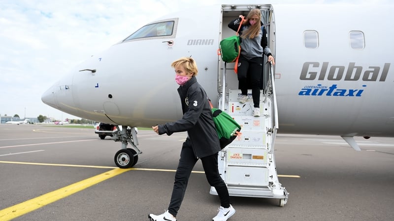 Republic of Ireland head coach Vera Pauw on the team's arrival in Kiev