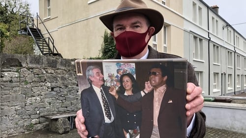 Martin Morgan with a treasured photo of himself with boxing legend Muhammad Ali