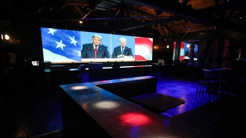 Broadcast of the debate at a venue in West Hollywood, California