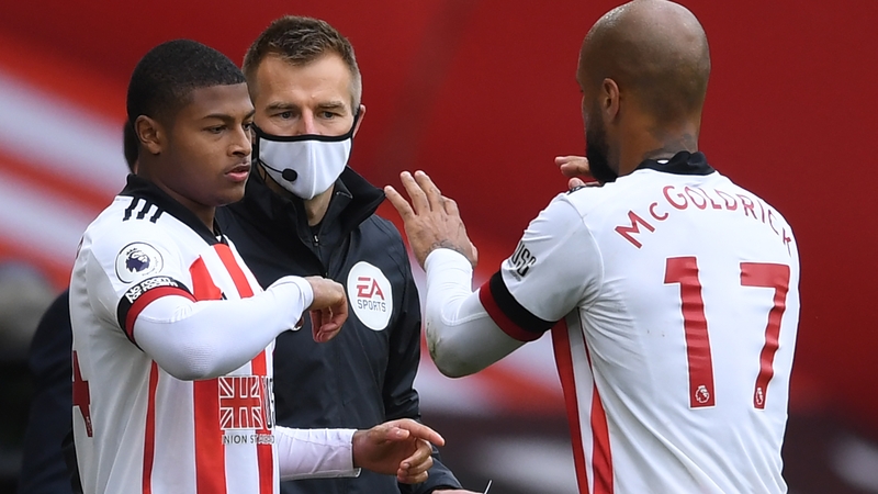 Rhian Brewster came on for Ireland striker David McGoldrick against Fulham