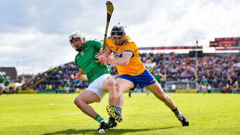 Aaron Gillane (L) and David McInerney battling for the sliotar last year
