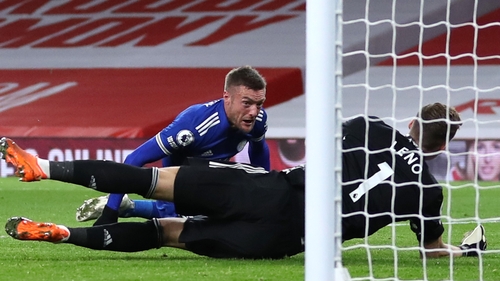 Vardy scored his sixth league goal of the season
