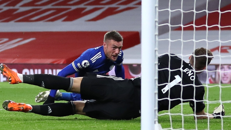 Vardy scored his sixth league goal of the season