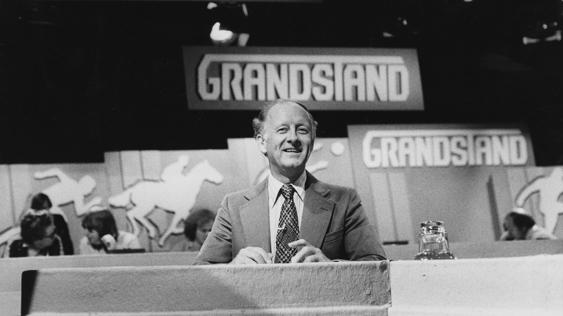 Frank Bough hosted the iconic Grandstand show for 15 years